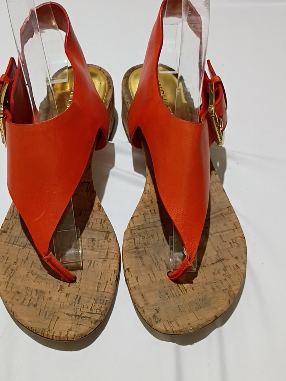 Michael Kors Coral Strap Leather Low Block Heel Sandals - Picture 5 of 10